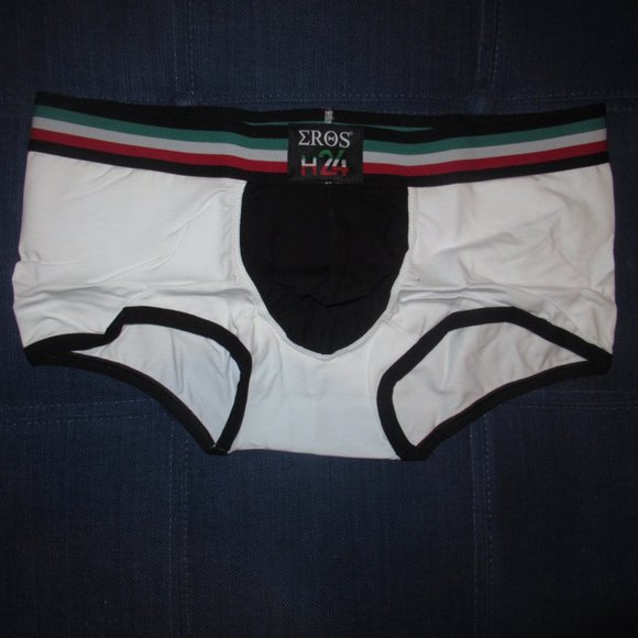 NWT Eros Veneziani Made in Italy Push-Up Black and White Boxer Tri-Pack M-L - Picture 2 of 7